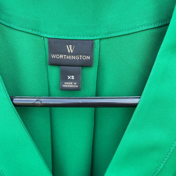 Worthington Women’s Kelly Green Dress Size XS NWOT thin belt, very cute vibran… - Picture 4 of 5